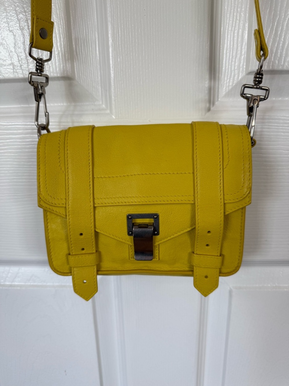 Proenza Schouler Yellow Leather Crossbody Satchel